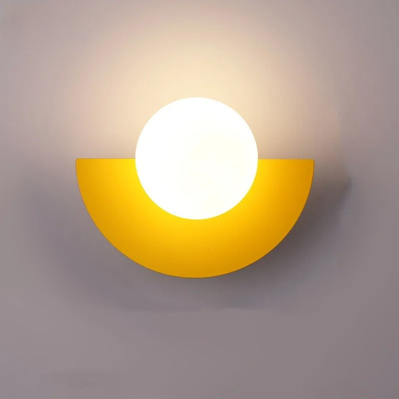 Modern Semi-Circular Wall Light with Soft Globe Illumination