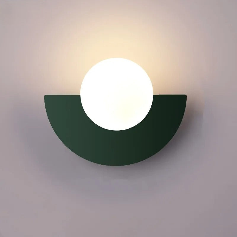 Modern Semi-Circular Wall Light with Soft Globe Illumination