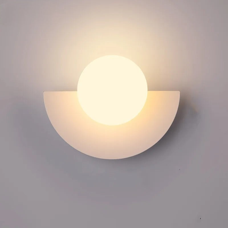 Modern Semi-Circular Wall Light with Soft Globe Illumination