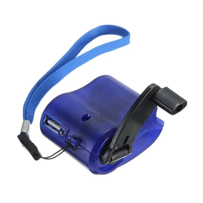 Portable Hand-Crank Emergency Charger with USB Output & LED Light
