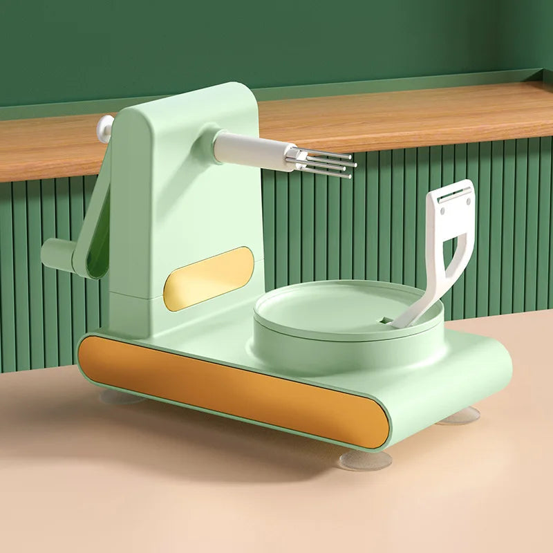 Manual Fruit and Vegetable Peeler Slicer with Rotary Handle