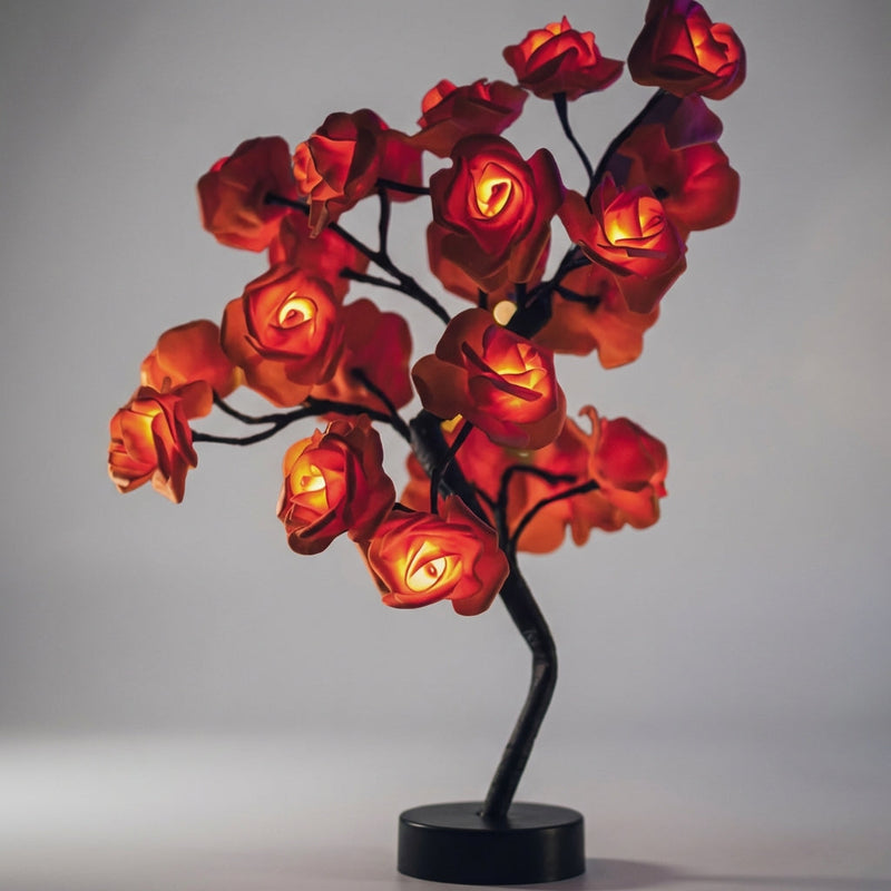 Roselle Illuminated Rose Tree Table Lamp