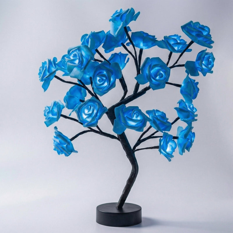 Roselle Illuminated Rose Tree Table Lamp