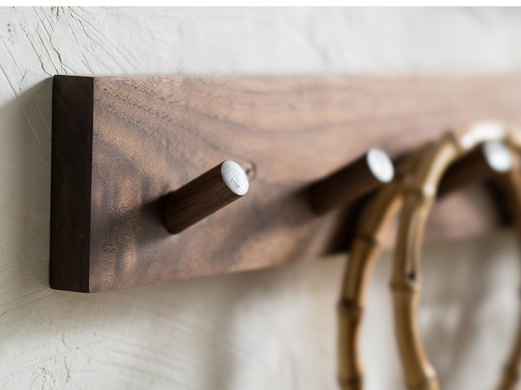 Minimalist Wooden Coat Rack with Zen Design and Handmade Natural Look