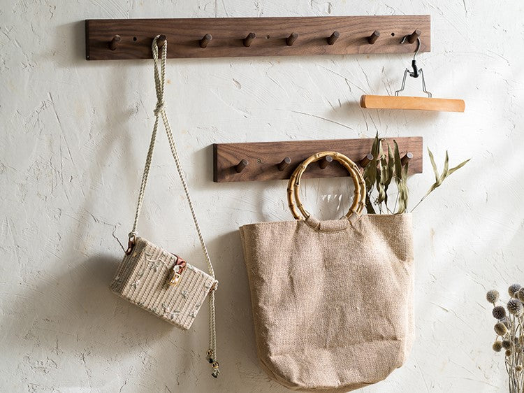 Minimalist Wooden Coat Rack with Zen Design and Handmade Natural Look