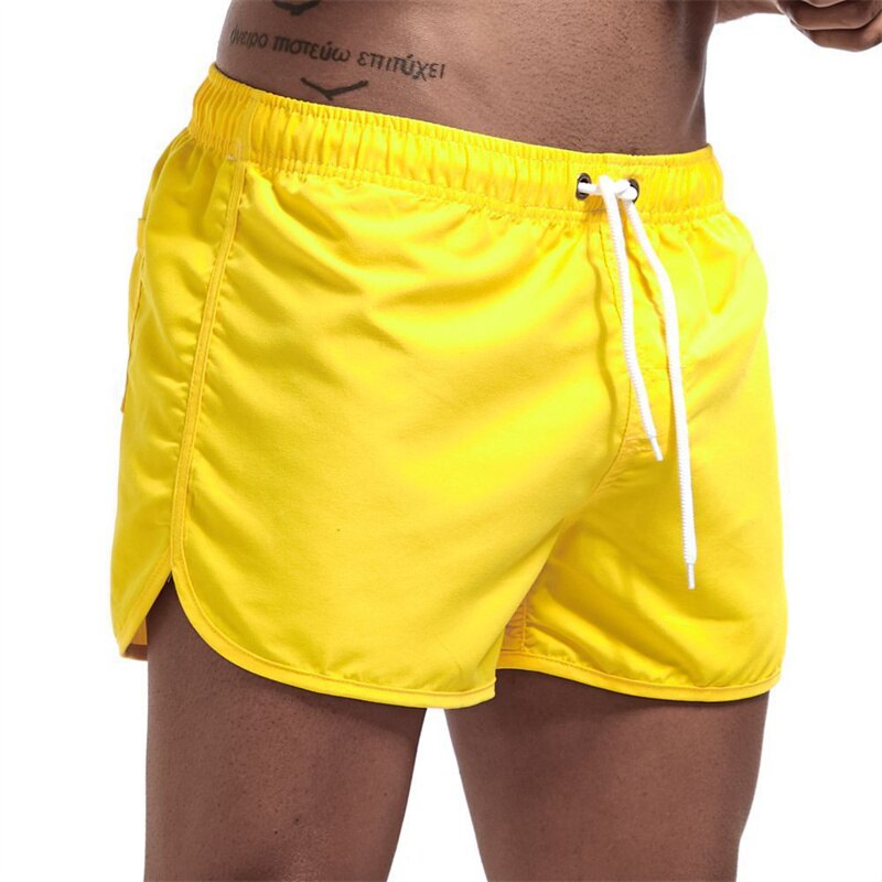 Men's Swimming Shorts with Drawstring and Quick-Drying Fabric