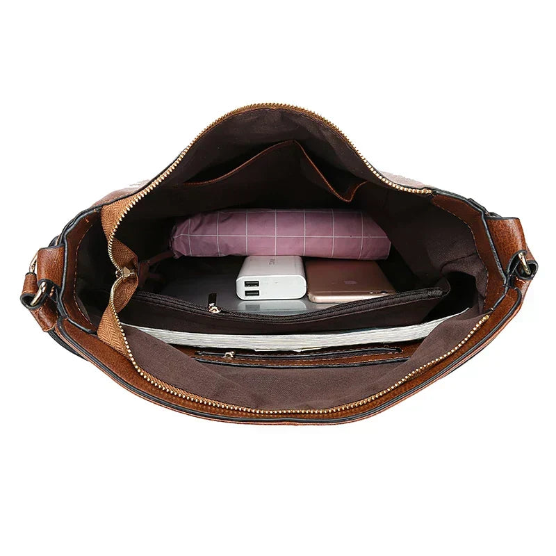 Spacious Soft Structured Shoulder Bag with Adjustable Strap