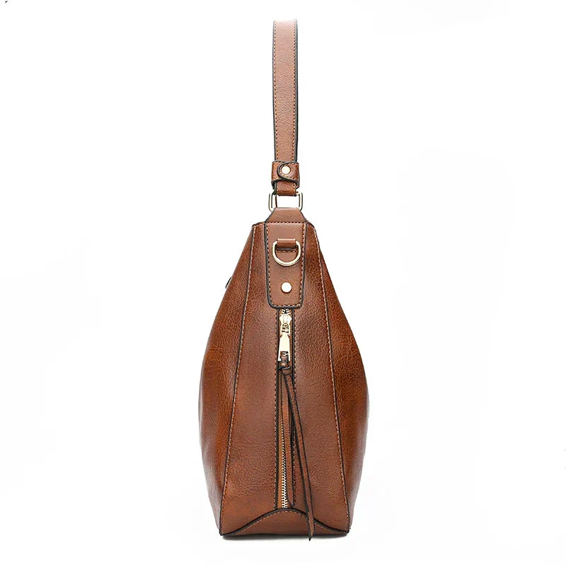 Spacious Soft Structured Shoulder Bag with Adjustable Strap