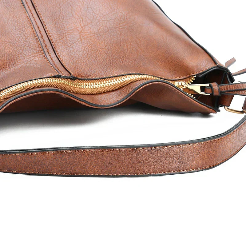 Spacious Soft Structured Shoulder Bag with Adjustable Strap
