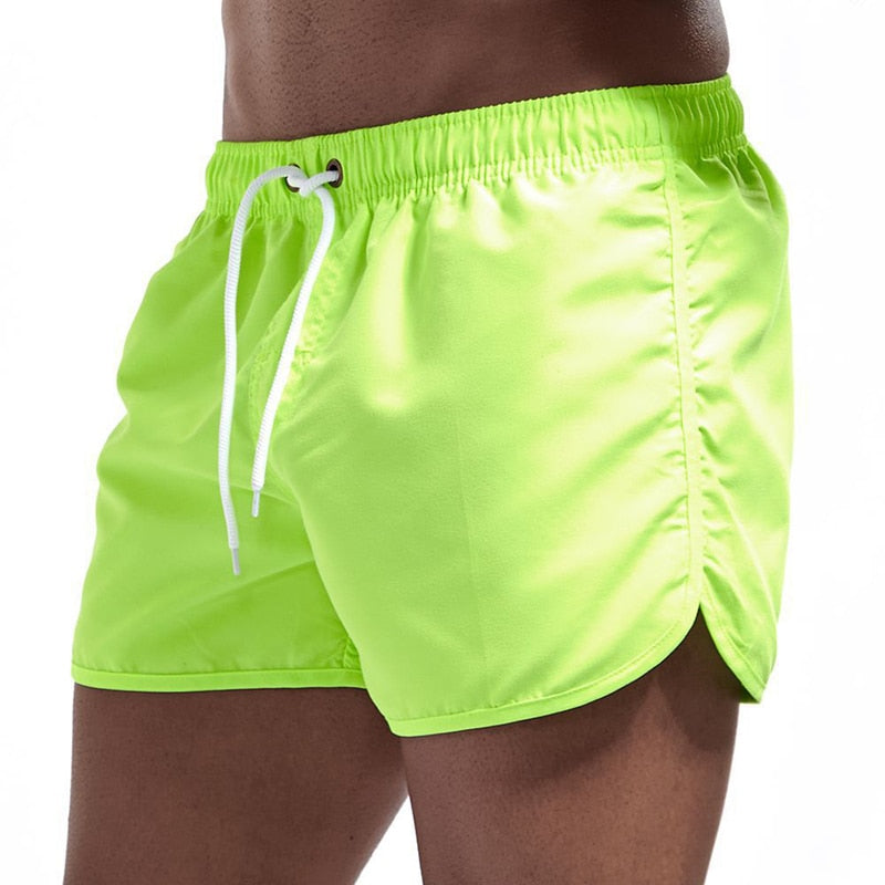 Men's Swimming Shorts with Drawstring and Quick-Drying Fabric