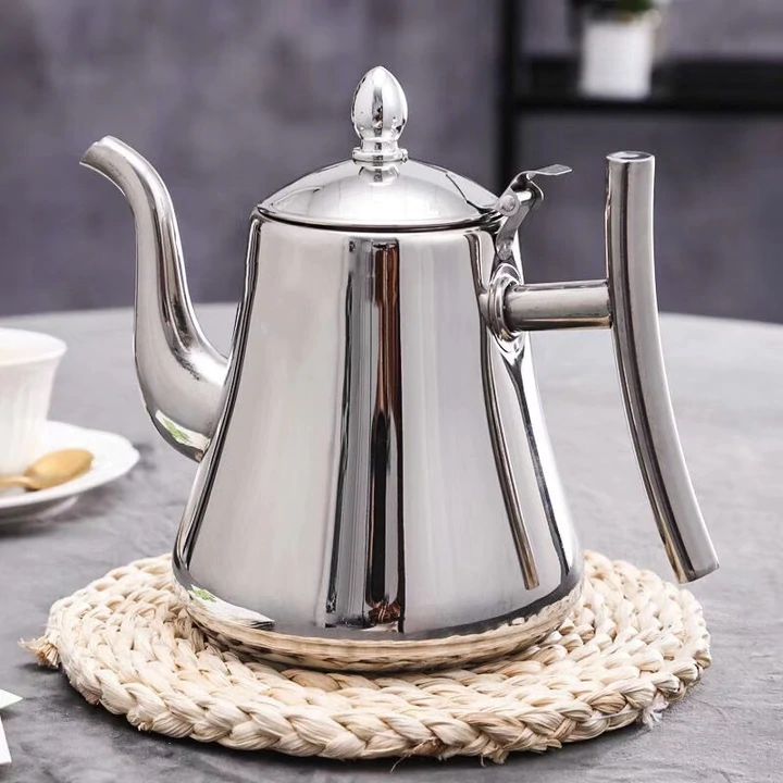 Induction Kettle in Stainless Steel with Filter for Kitchen Use