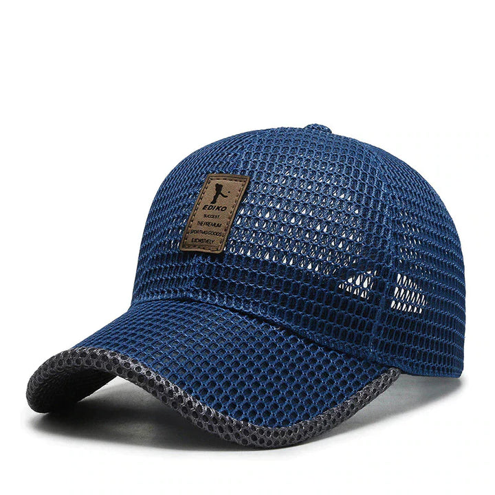 Men's Breathable Mesh Baseball Cap with Adjustable Strap for Summer