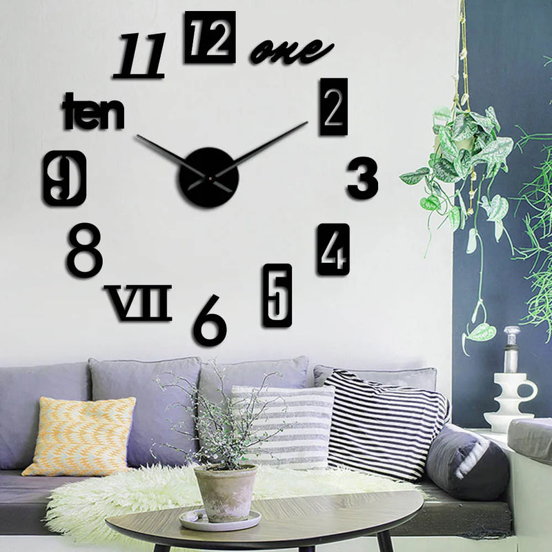 Decorative Wall Clock with Roman Numerals – Silent Quartz Clock for Modern Interiors