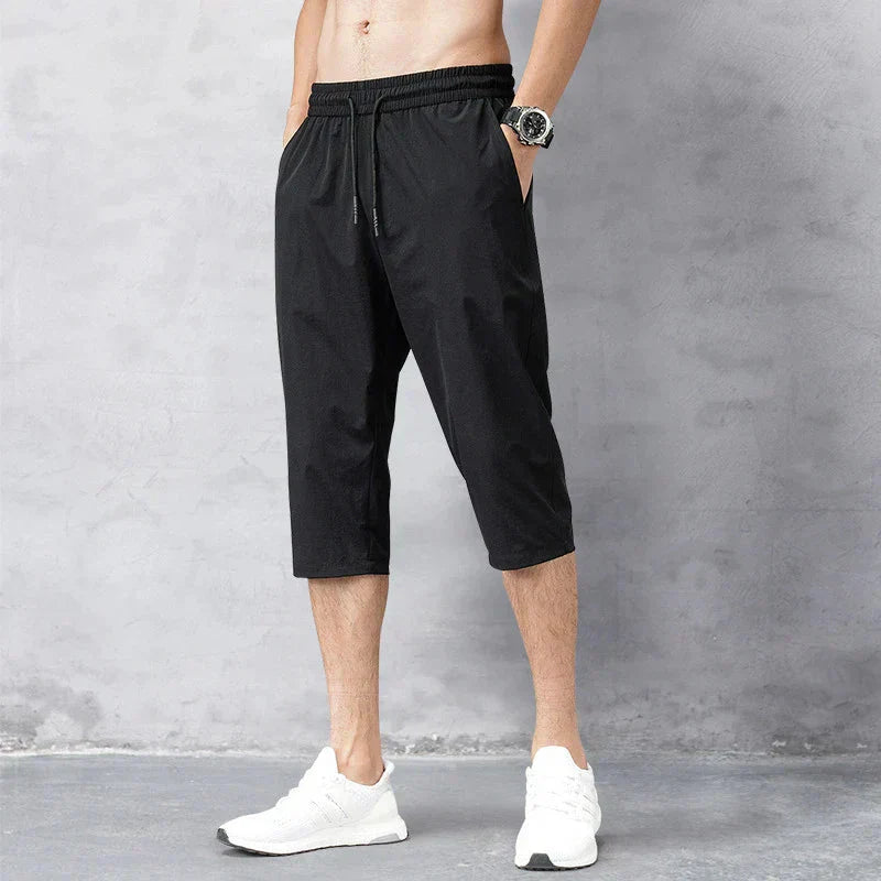 Men's Lightweight Summer Shorts with Elastic Waistband and Quick-Drying Fabric