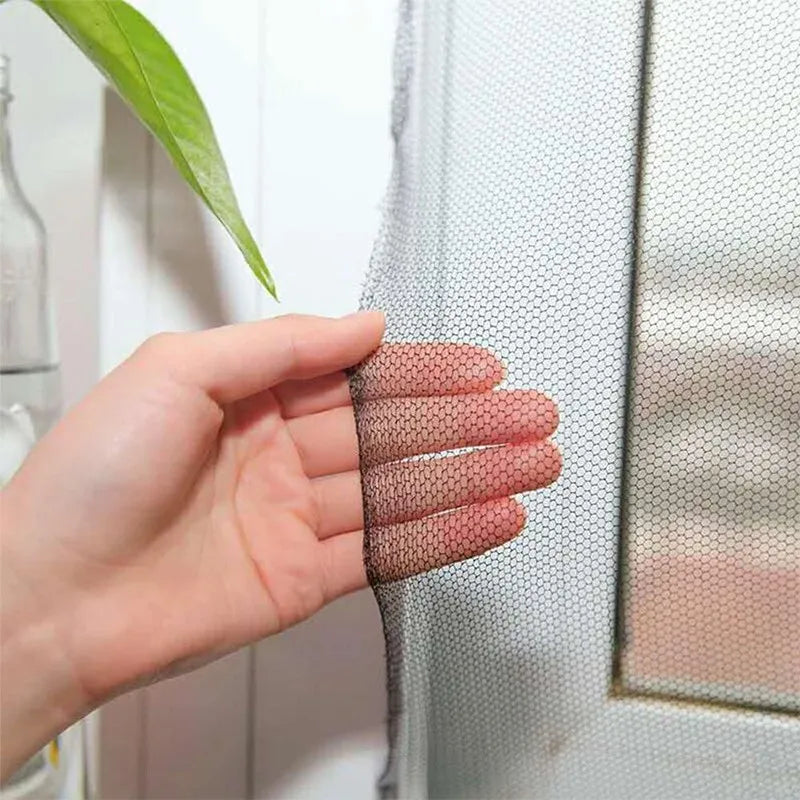 Self-Adhesive Window Insect Screen with Hook-and-Loop Fastening