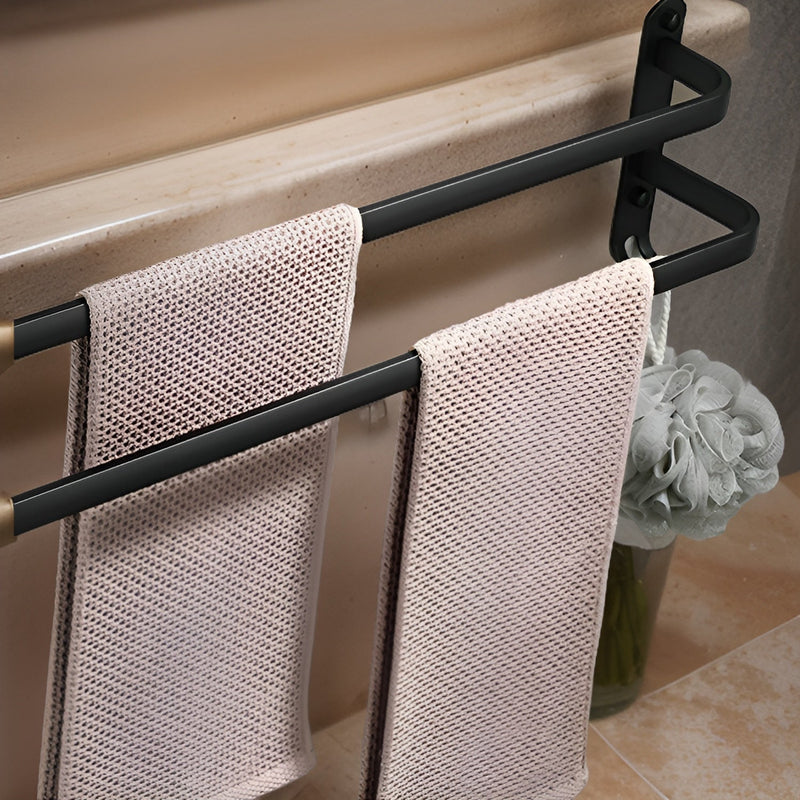 Modern Aluminium Towel Holder with 3 Layers for Bathroom and Space-Saving Use