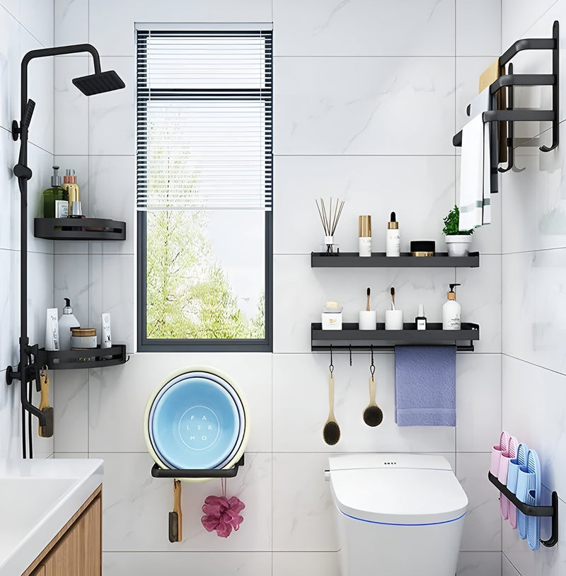 Modern Aluminium Towel Holder with 3 Layers for Bathroom and Space-Saving Use