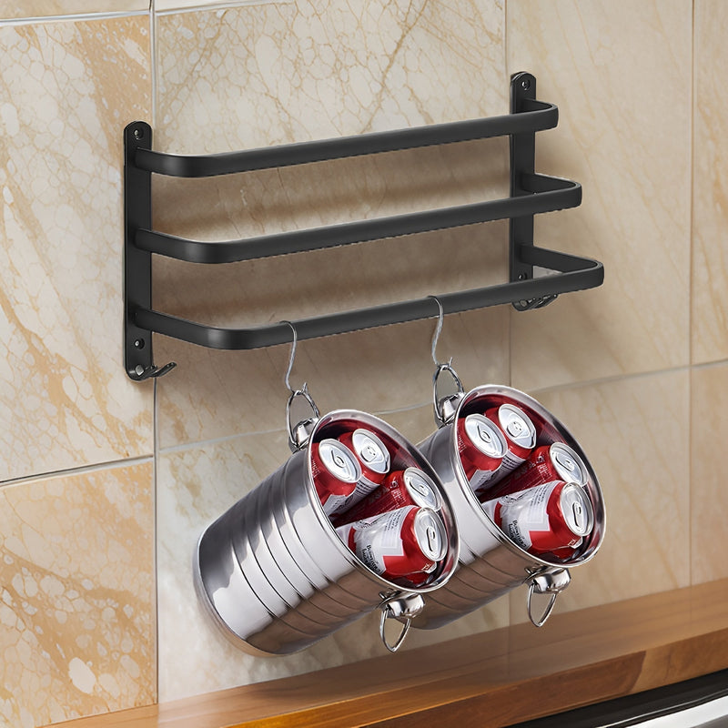 Modern Aluminium Towel Holder with 3 Layers for Bathroom and Space-Saving Use