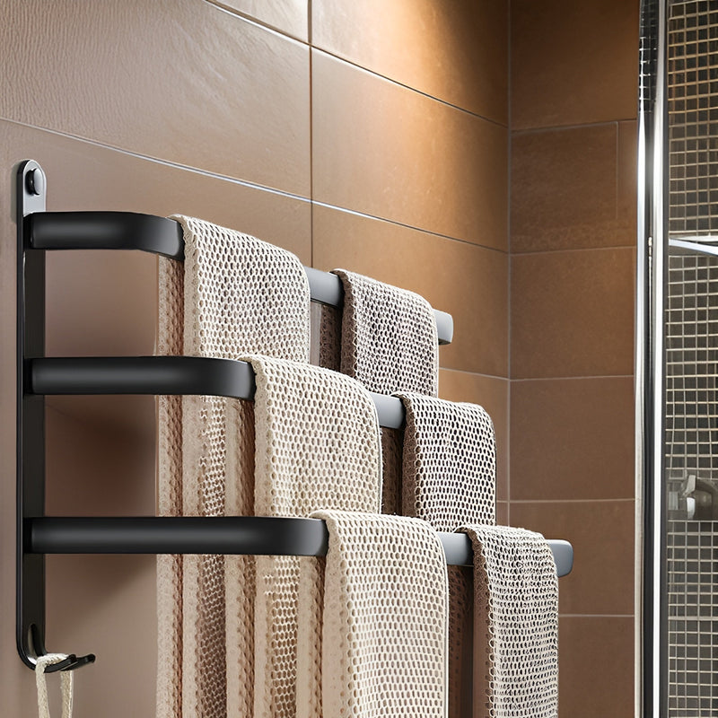 Modern Aluminium Towel Holder with 3 Layers for Bathroom and Space-Saving Use