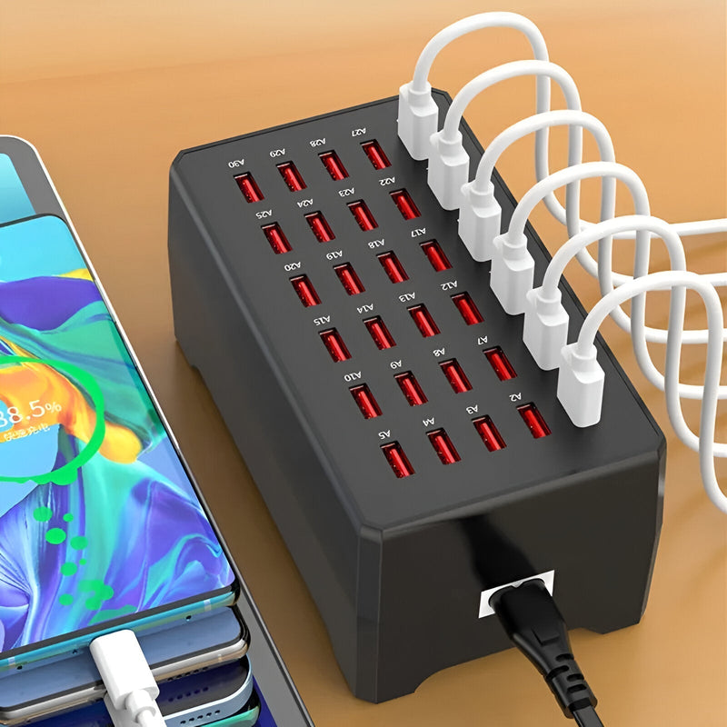 30-Port USB Charging Station