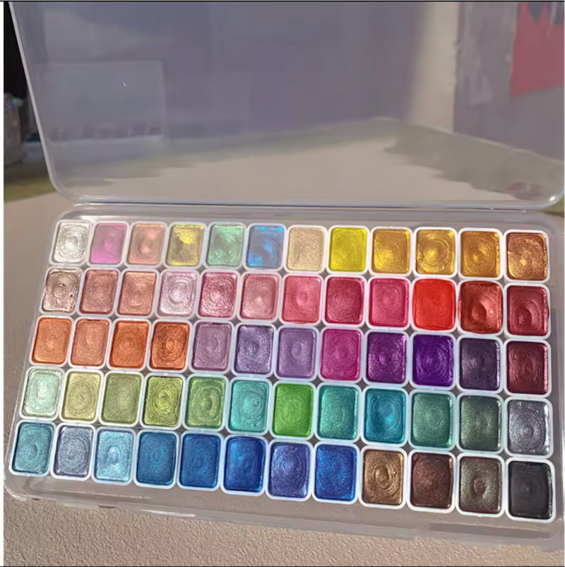 Shimmering Metallic Watercolour Paint Set