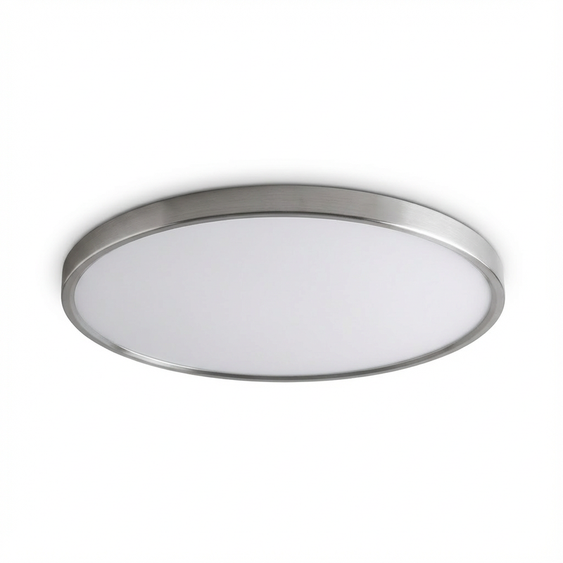 Round LED Ceiling Light with Gold Trim – Slim Design and Soft Light