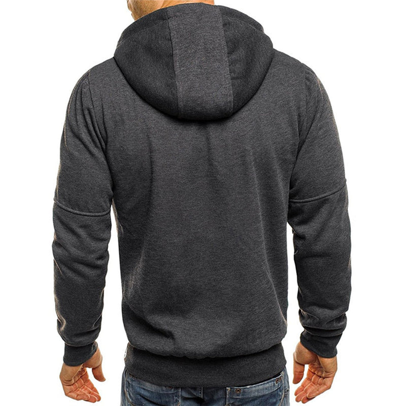 Men's Zip-Up Hoodie with Hood for a Comfortable Casual Look