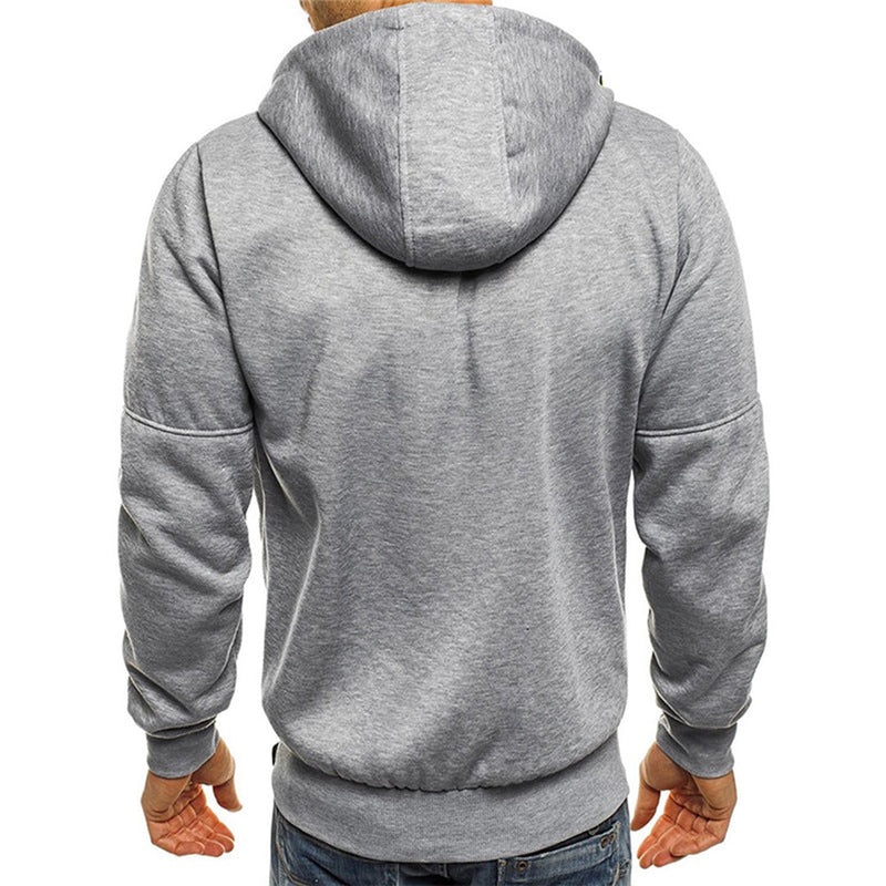 Men's Zip-Up Hoodie with Hood for a Comfortable Casual Look