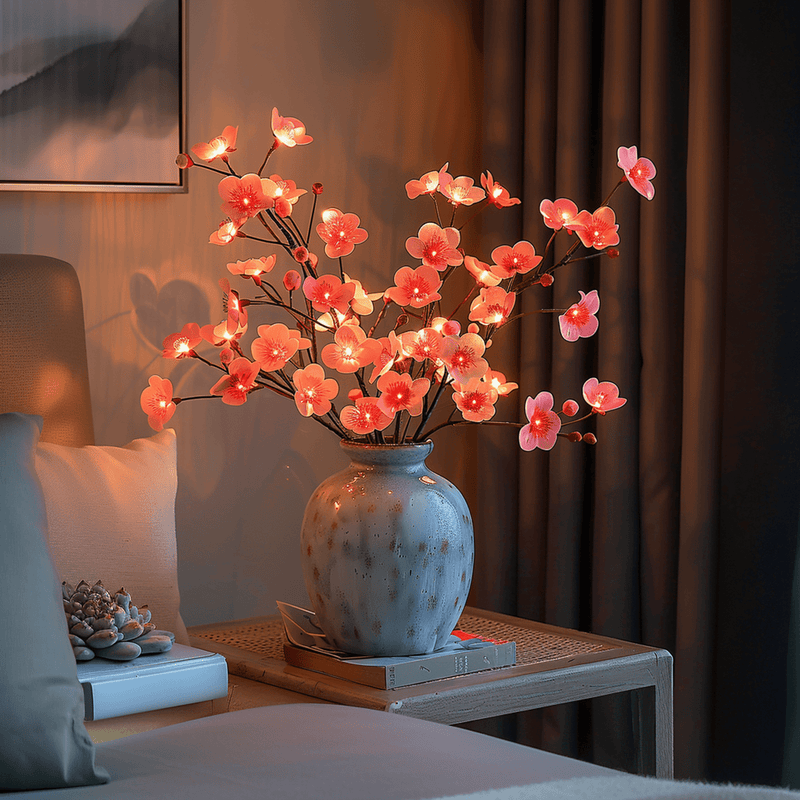 Illuminated Olive Branch and Cherry Blossom LED Decoration