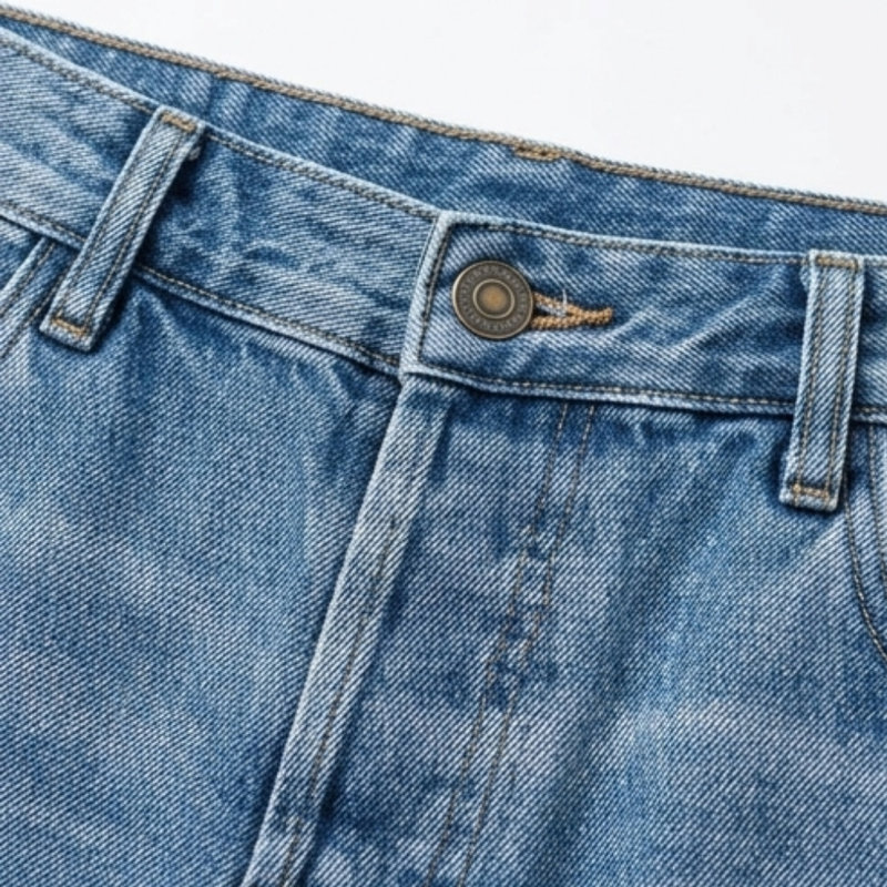 Women’s Cropped Straight-Leg Jeans with Fringed Hem
