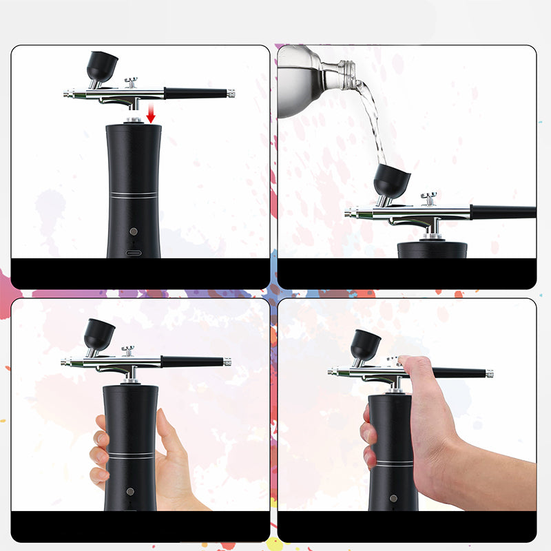 Cordless Airbrush Kit with Adjustable Spray Pressure