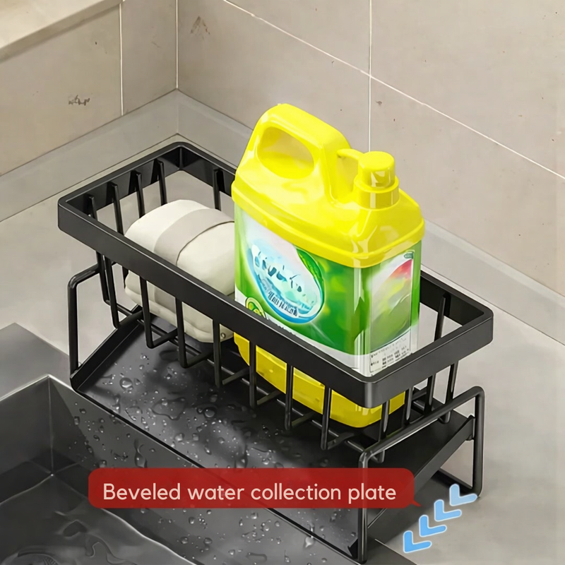 Stainless Steel Sink Caddy with Towel Rail