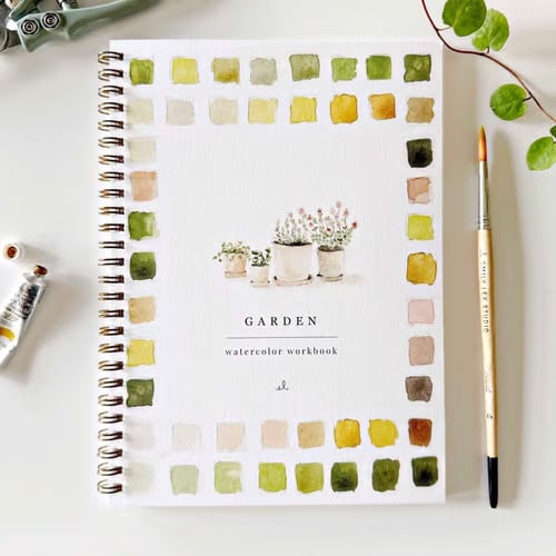 Beginner Watercolour Workbook with Guided Templates