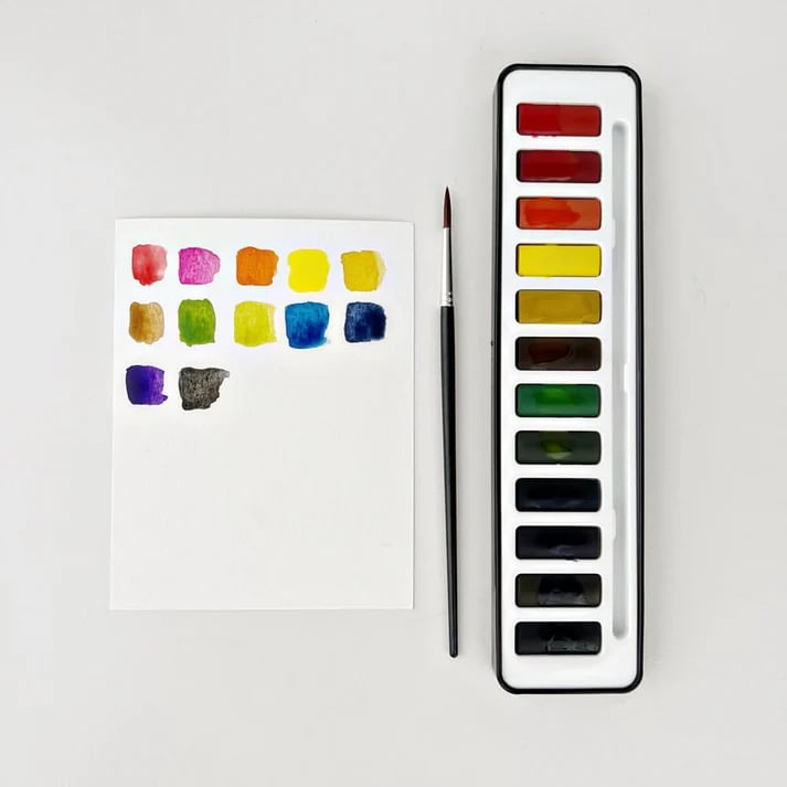 Beginner Watercolour Workbook with Guided Templates