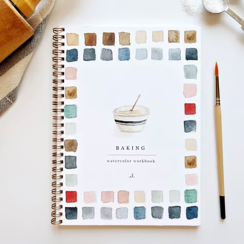 Beginner Watercolour Workbook with Guided Templates