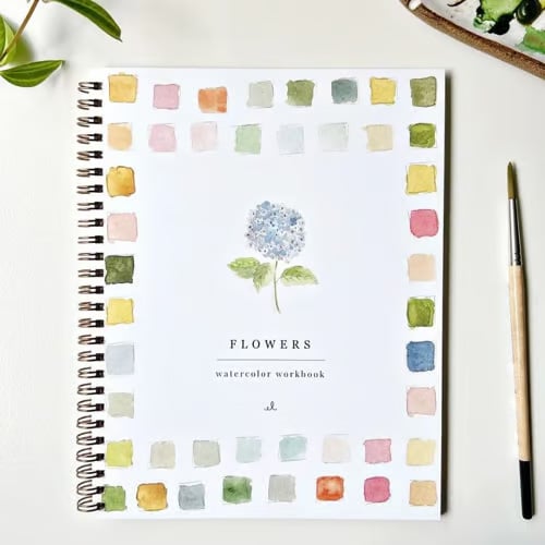 Beginner Watercolour Workbook with Guided Templates