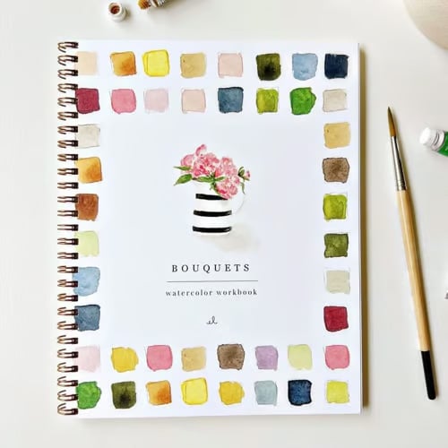 Beginner Watercolour Workbook with Guided Templates