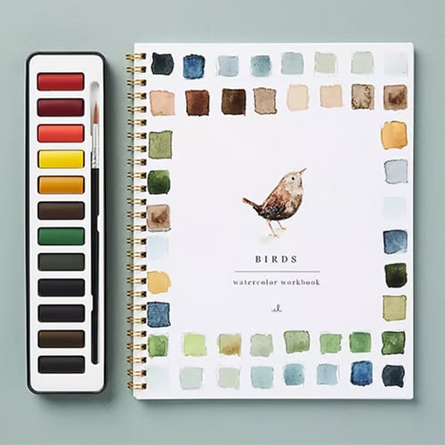 Beginner Watercolour Workbook with Guided Templates