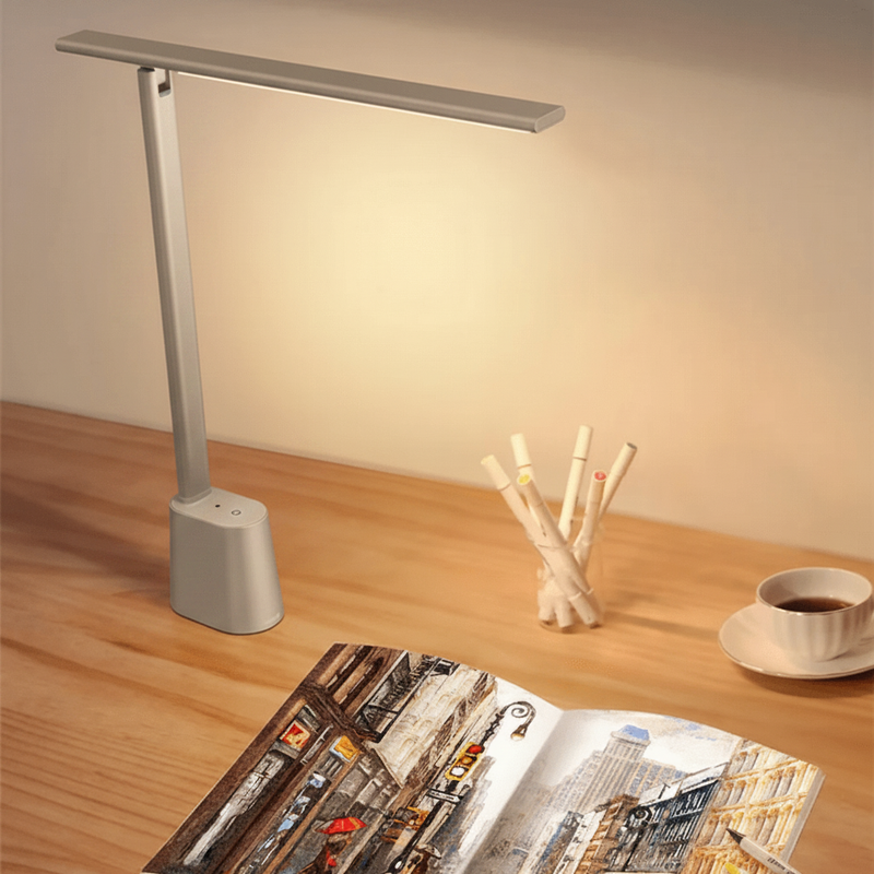 Foldable LED Desk Lamp with Dimmable USB-Powered Lighting