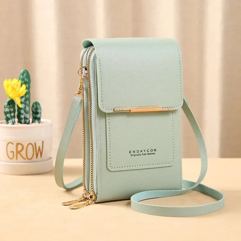 Women’s Touchscreen Phone Crossbody Bag with Multiple Compartments