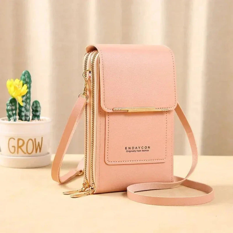 Women’s Touchscreen Phone Crossbody Bag with Multiple Compartments