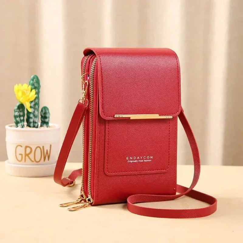 Women’s Touchscreen Phone Crossbody Bag with Multiple Compartments