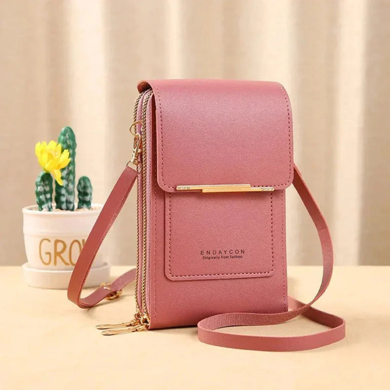 Women’s Touchscreen Phone Crossbody Bag with Multiple Compartments