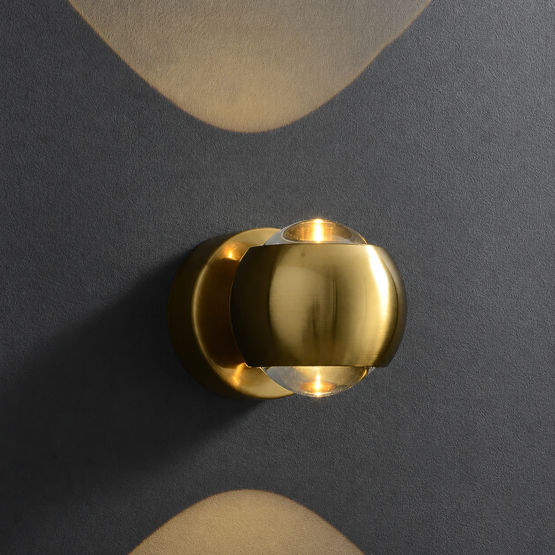 Wall Light with LED Glass Globe and Up-and-Down Illumination