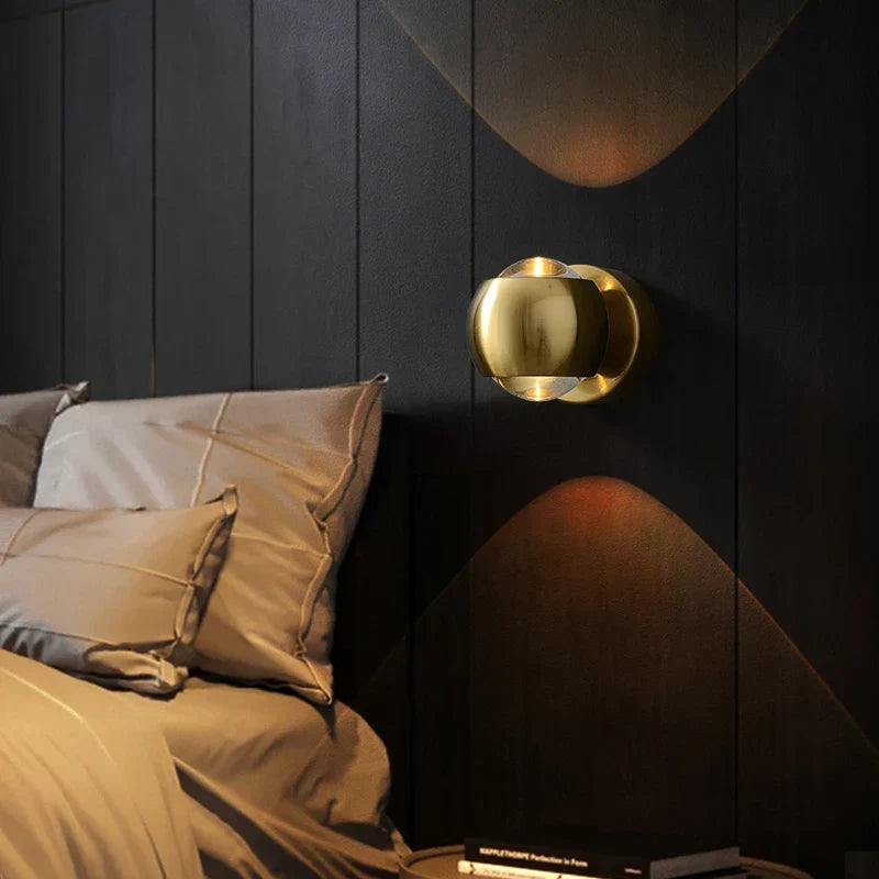Wall Light with LED Glass Globe and Up-and-Down Illumination
