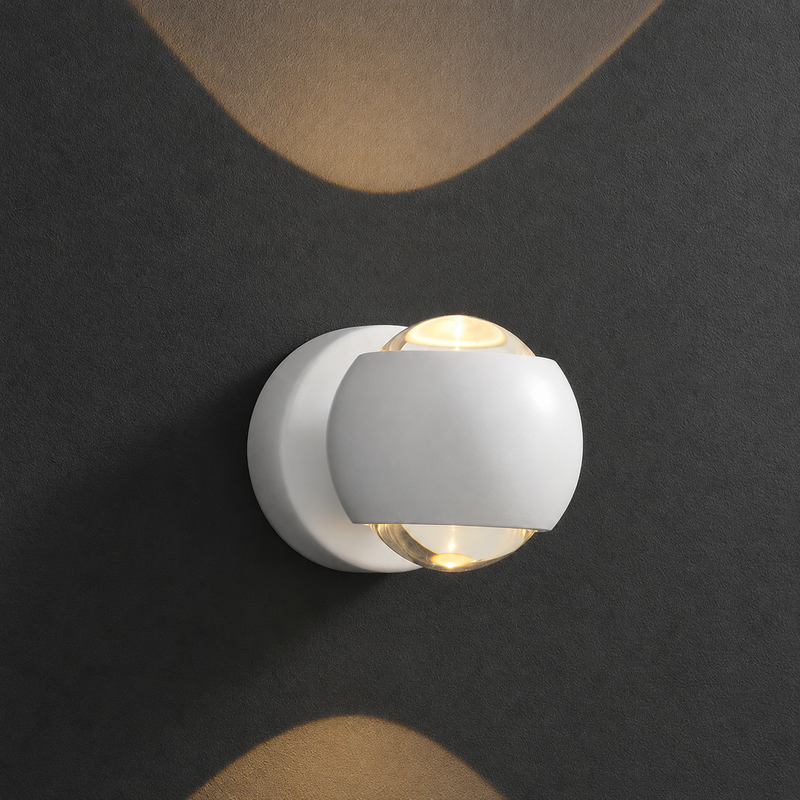 Wall Light with LED Glass Globe and Up-and-Down Illumination