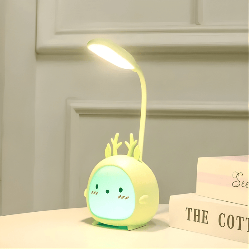 Desk Lamp with Flexible Neck, USB Power and Deer Design