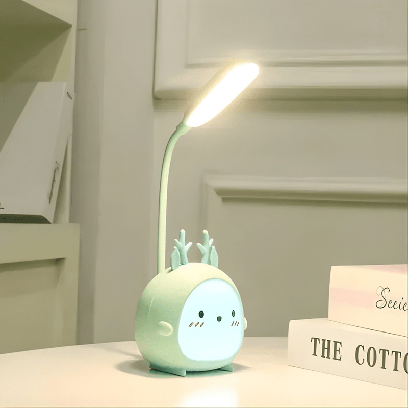 Desk Lamp with Flexible Neck, USB Power and Deer Design