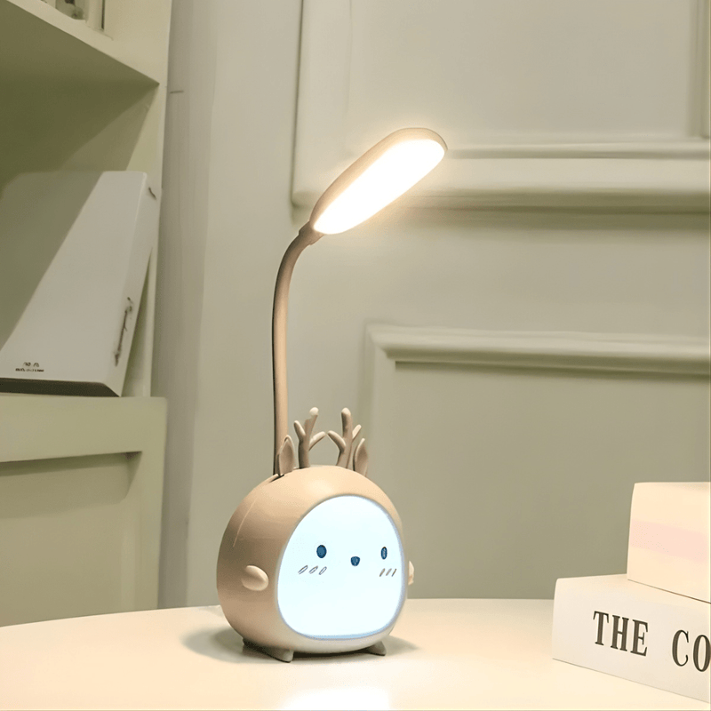 Desk Lamp with Flexible Neck, USB Power and Deer Design