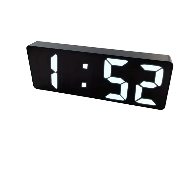 Alarm Clock with Mirrored Face and LED Digital Display